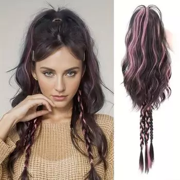MERISIHAIR синтетические длинные волосы, коса, хвост, вьющиеся волосы, парик, зажим для волос, водопад, половина хвоста, наращивание волос 60cm