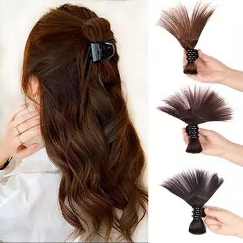 MERISIHAIR синтетические небрежные пучки для волос на заколках-когтях короткие накладные волосы-бабочки для женщин, регулируемые легкие накладки для волос 15cm