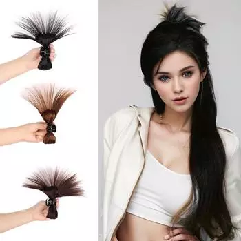 MERISIHAIR синтетические небрежные пучки для волос накладные волосы с зажимом-бабочкой для наращивания волос для женщин короткие регулируемые стили легкие накладки для волос 15cm