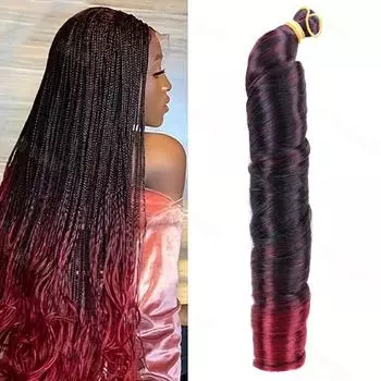 MERISIHAIR Синтетические свободные плетение волос Спиральные кудри Вязание крючком Наращивание волос Растянутые французские кудри Косы на кончиках волос для женщин 55cm