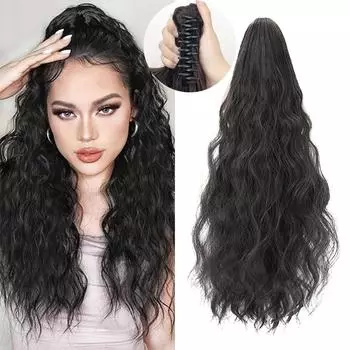 MERISIHAIR Синтетический хвостик с когтями, наращивание парика, короткие волнистые волосы для женщин, повседневная одежда 40cm