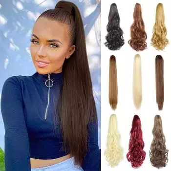 MERISIHAIR синтетический коготь клип в конский хвост наращивание волос длинный конский хвост наращивание волос для женщин конский хвост 22inches&China