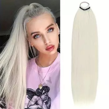 MERISIHAIR Синтетический конский хвост с эластичными резинками для волос Длинные прямые накладные хвосты Элегантные накладные волосы для женщин Повседневное использование Аксессуары для волос 65cm