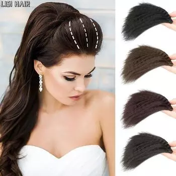 MERISIHAIR Синтетический парик с текстурой кукурузных усов на зажиме в верхней части черепа для женщин Одежда для косплея 20cm