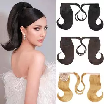 MERISIHAIR синтетический прямой хвостик на заколке для наращивания волос для женщин и девочек, аксессуары для волос 50cm