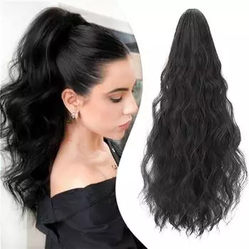 MERISIHAIR синтетический зажим для волос с волнистым хвостом, аксессуары для волос для женщин, аксессуары для волос с хвостиком 40cm