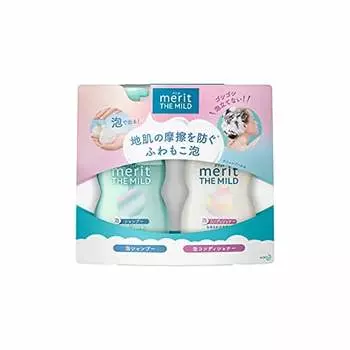 Merit Мягкий пенящийся шампунь и пенящийся кондиционер, пара дозаторов 1080 мл. Выходит в виде пены с самого начала. Слабокислотный, как волосы и кожа головы.
