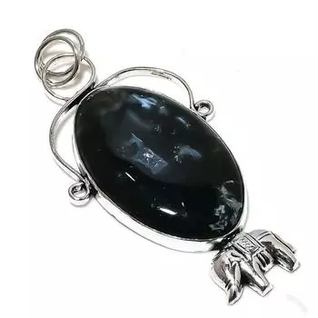 Merlinite Gemstone Handmade 925 Sterling Silver Jewelry Pendant 3.07 J2j18