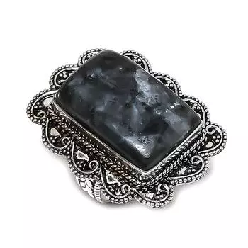 Merlinite Gemstone Handmade 925 Sterling Silver Jewelry Ring Size 9 E4S54