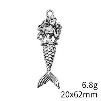 Mermaid Charms Women Accessories Vintage Jewelry Pendants