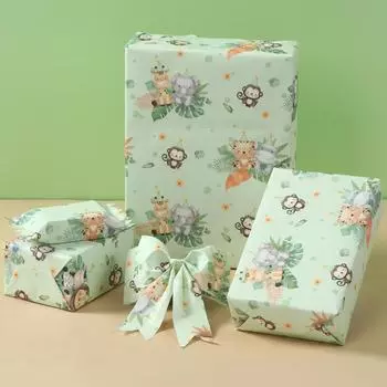 Mermaid DIY Gift Wrapping Paper Mermaid Birthday Party Decor Kids Jungle Animal Party Baby Shower Wedding Gift Package Decor