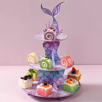 Mermaid Tail Cake Stand Wedding Birthday Party Decoration Kids Baby Shower Under The Sea Little Mermaid Birthday Party Supplies