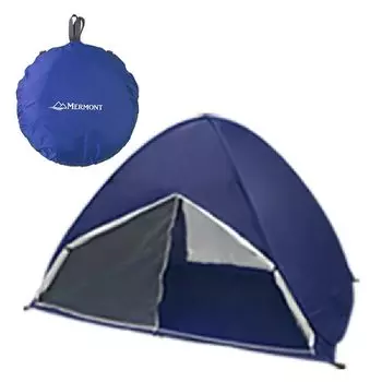 MERMONT Sunshade Tent для 2–4 человек, пляжный навес, простой домашний, для спорта и катастроф, 200 x 150 x 130, в комплект входит сумка Easy Lock и Carry ODST2NA One-Touch [UV