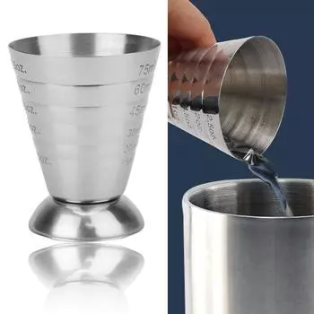 Мерная чашка 75 мл гаджеты из нержавеющей стали бар аксессуары для смешанных напитков барный шейкер для коктейлей джиггер инструменты для коктейлей