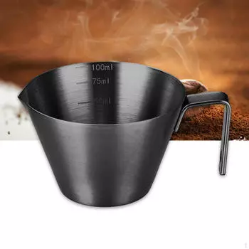 Мерная чашка для эспрессо со шкалой, ручка для мини-кружек на 3 унции для чая в баре