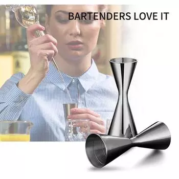 Мерная чашка из нержавеющей стали с двойной головкой, бар, вечерние винный шейкер для коктейлей, джиггер 30 / 45ml