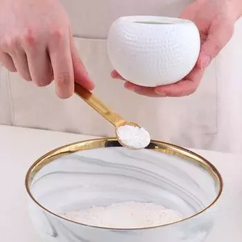 Мерная ложка для кофе со шкалой, конструкция с двойной головкой, полированная поверхность, нержавеющая мерная ложка для сахарного порошка