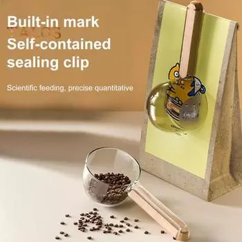 Мерная ложка для корма для домашних животных, мерная ложка для корма для собак и кошек для влажного корма, точное измерение, инструмент для контроля порции корма для домашних животных для рисовой муки, сои чёрный