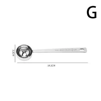 Мерная ложка из нержавеющей стали, металлическая круглая головка, длинная ручка, мерная ложка для сухих и жидких продуктов, кухонные инструменты для выпечки 10ml