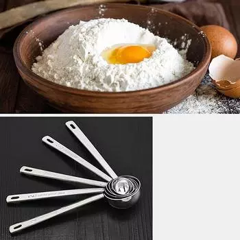 Мерная ложка из нержавеющей стали, металлическая круглая головка, длинная ручка, мерная ложка для сухих и жидких продуктов, кухонные инструменты для выпечки 10ml серебряный