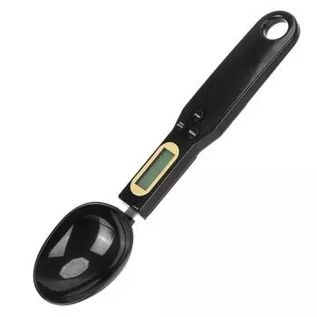 Мерная ложка Электронная ложка 500 г/0,1 г Пищевой загуститель Кофе Молоко Чай Сахар Выпечка Ложка ЖК-цифровой Black