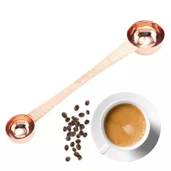 Мерная ложка Практичная мерная ложка с двойной головкой для пищевых продуктов Легко чистящаяся мерная ложка Мерная ложка для кофе Принадлежности для выпечки серебряный