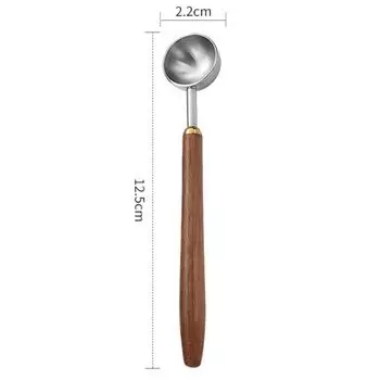 Мерные ложки для кофейных зерен из нержавеющей стали 304 с ручкой из грецкого ореха, кофейная ложка со специями 3ML