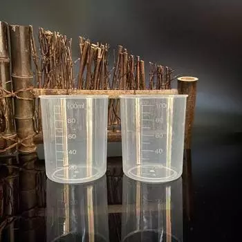 Мерный стакан 100 мл Пластиковые мерные стаканчики Маленькие мерные чашки Товары Чашка Стакан Лабораторный мерный цилиндр Чашка Пластик 10 шт. 5.4*6.4*4.7cm
