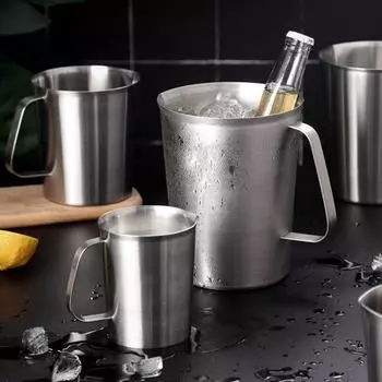 Мерный стакан из нержавеющей стали большой емкости для измерения молока, латте-арт, для выпечки 1500ML