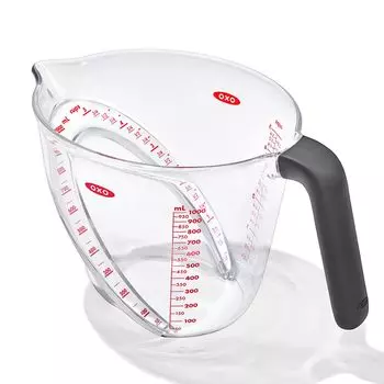 Мерный стакан OXO, новый тип, угловой мерный стакан, большой, 1000 мл, устойчив к воздействию микроволновых печей и тепла, изготовлен из тритана