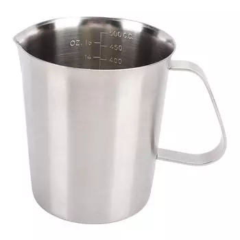 Мерный стакан с маркировочным носиком из нержавеющей стали 304, легко моющийся кувшин для вспенивания молока