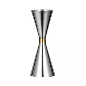 Мерный стаканчик для коктейля или виски, мерный стаканчик с делениями, мерный стаканчик из нержавеющей стали 30 мл/45 мл серебряный