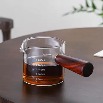 Мерный стеклянный кувшин для эспрессо, аксессуары для чашек, двойной носик, универсальный графин