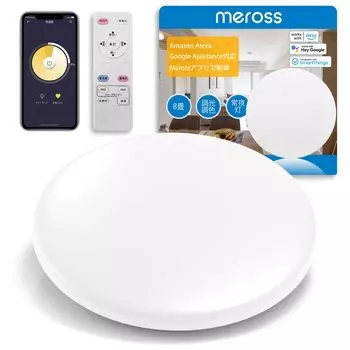 Meross Ceiling Light Tatami 4800lm LED Потолочный светильник с регулируемой яркостью цвета WiFi Smart Lighting Потолочное голосовое управление Функция таймера Пульт дистанционного управления Ночь белый