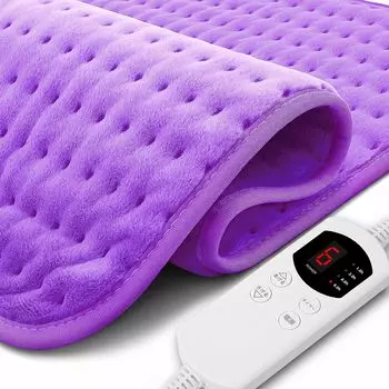 Merpin Hot Mat Электрический коврик для подогрева пола Одноразовый горячий ковер 6 уровней регулировки температуры 4 часовых пояса Настройки времени Электрическая подушка Энергосберегающий режим Холод фиолетовый