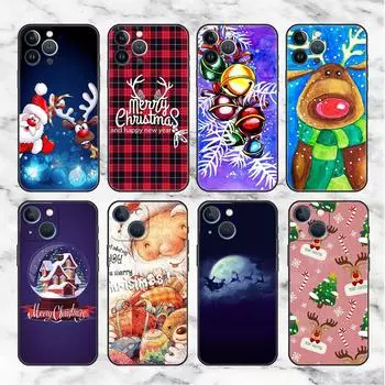 Merry Christmas Case For Apple iPhone 14 Pro Max 13 11 12 Mini SE 7 8 Plus X XS 6 6S Silicone Shell Phone Cover Soft TPU Funda iPhone 6 6S Plus