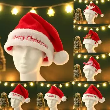 Merry Christmas Decoration 2024 Christmas Hat Navidad Natal Noel Snowman ElK Santa Claus Hats Xmas Cap New Year Decor Gift 2024