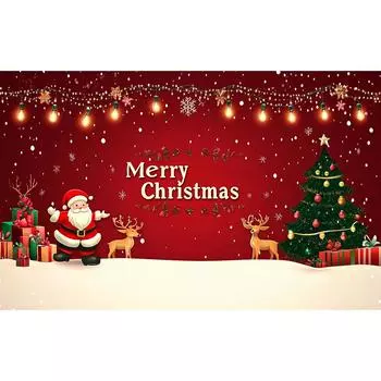 Merry Christmas Decoration Home Decors 2024 Xmas Party Decor 180*110cm Photography Background Santa Props Happy New Year 2025