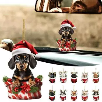 Merry Christmas Dog Socks Christmas Stocking Christmas Tree Pendant Decorations For Home Xmas New Year Candy Gift Bag S0I0