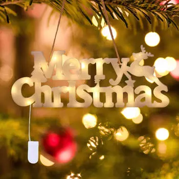 Merry Christmas Letters LED Light Sign Bar Outdoor Club Decoration теплый белый