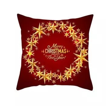 Merry Cushion Christmas Cover Red Santa Claus Xmas Home Sofa Decor New 18 Year Circle