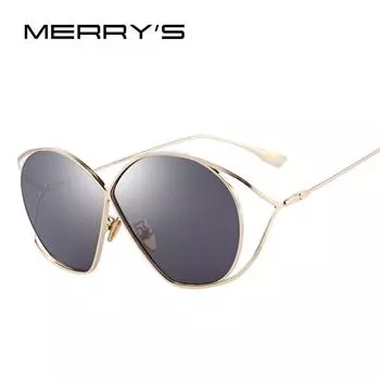 MERRY S DESIGN Женские дизайнерские солнцезащитные очки Модные солнцезащитные очки UV400 с защитой S 6516 чёрный
