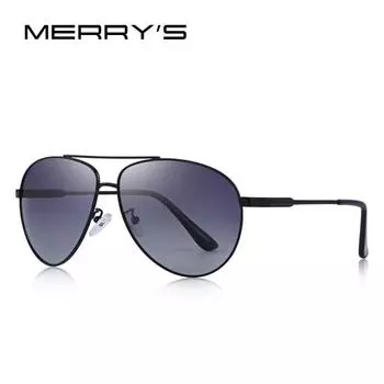 MERRY S Мужские поляризационные солнцезащитные очки-пилоты Мужские очки для вождения UV400 Защита S 8378 синий
