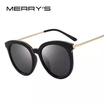MERRY S Женские поляризованные солнцезащитные очки «кошачий глаз» Бренд-дизайнер Солнцезащитные очки