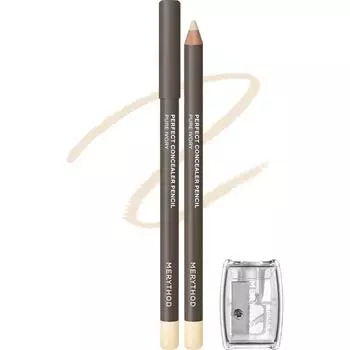 Merry Saw Perfect Concealer Pencil 1.9g + Pencil Sharpener Set, 01 Pure Ivory, 1 set