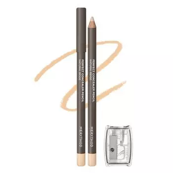 Merry Saw Perfect Concealer Pencil + Pencil Sharpener Set, 02 Natural Beige, 1 set