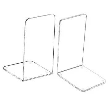 MerryNine Пластиковые Акриловые Подставки для книг Пара Органайзер Книжная полка Декор Спальня Библиотека Офис Школьные принадлежности Канцелярские товары Подарок (2PCS)