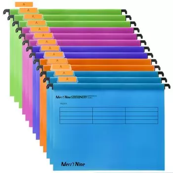 MerryNineA4 подвесной 15шт полипропиленовый картотечный шкаф подвесной файл с вкладками и вкладышами для карточек для школьных домашних заданий офисная организация файлов,