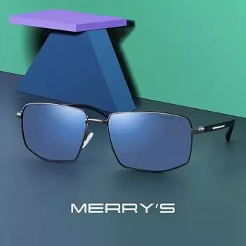 MERRYS DESIGN мужские солнцезащитные очки мужские поляризационные прямоугольные солнцезащитные очки для вождения TR90 ноги UV400 S8255 чёрный