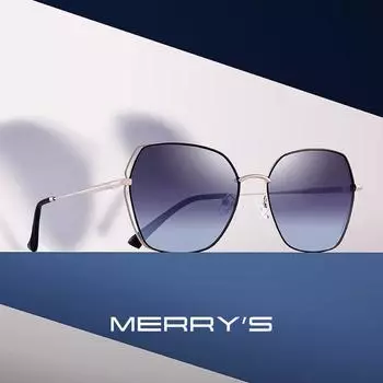 MERRYS DESIGN женские квадратные поляризованные солнцезащитные очки, роскошные женские модные солнцезащитные очки UV400 S6236 черный серый